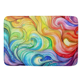 Rainbow Swirl Pattern Badmat