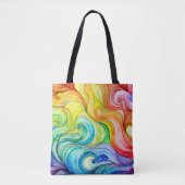 Rainbow Swirl Pattern Draagtas (Voorkant)