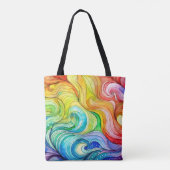 Rainbow Swirl Pattern Draagtas (Achterkant)