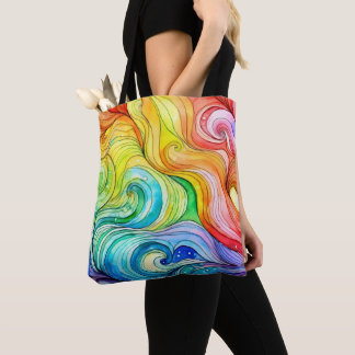 Rainbow Swirl Pattern Draagtas