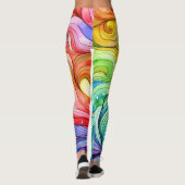Rainbow Swirl Pattern Leggings (Achterkant)
