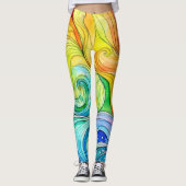 Rainbow Swirl Pattern Leggings (Voorkant)