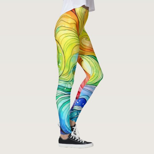 Rainbow Swirl Pattern Leggings (Rechts)