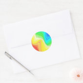 Rainbow Swirl Ronde Sticker (Envelop)