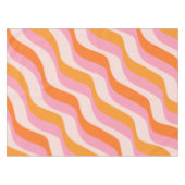 Rainbow Swirl Roze Oranje Abstract Retro Sunshine Tafelkleed (Voorkant (Horizontaal))