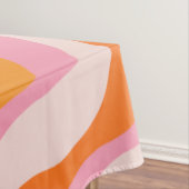 Rainbow Swirl Roze Oranje Abstract Retro Sunshine Tafelkleed (Voorbeeld)