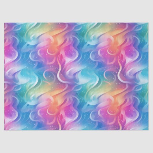 Rainbow Swirl Stardust Decoupage Tissuepapier (Voorkant)