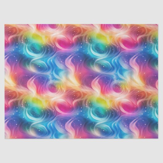 Rainbow Swirl Stardust Decoupage Tissuepapier (Voorkant)