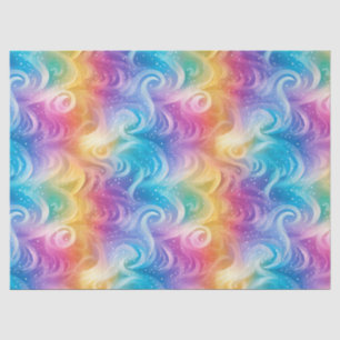 Rainbow Swirl Stardust Decoupage Tissuepapier