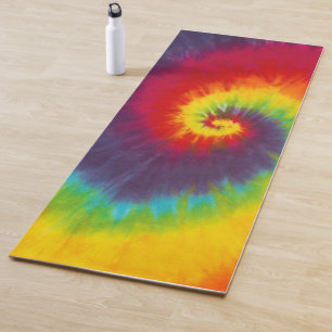Rainbow Swirl Tie Dye Groovy Cool Colorful Yogamat