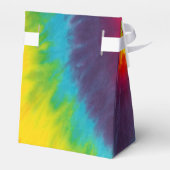 Rainbow Swirl Tie Dye Groovy Koele Kleurrijke Part Bedankdoosjes (Achterkant)