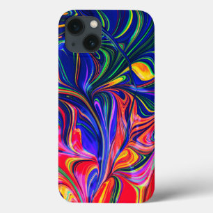 Rainbow Swirl Trippy Glow Stick iPhone 13 Hoesje