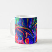 Rainbow Swirl Trippy Glow Stick Koffiemok (Voorkant links)