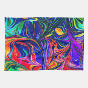 Rainbow Swirl Trippy Glow Stick Theedoek