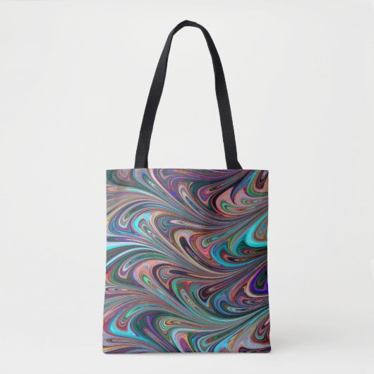 Rainbow Swirls canvas tas (Voorkant)