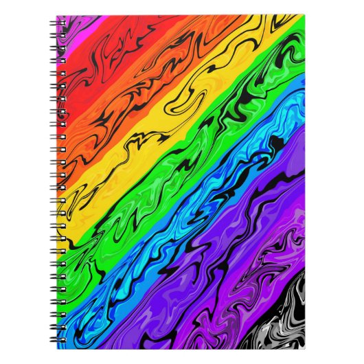 Rainbow Swirls Notitieboek (Voorkant)