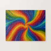 Rainbow Swirls Texture Painting Legpuzzel (Horizontaal)