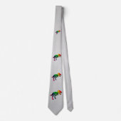 Rainbow T rex Funny Fossil met Jouw naam Stropdas (Voorkant)