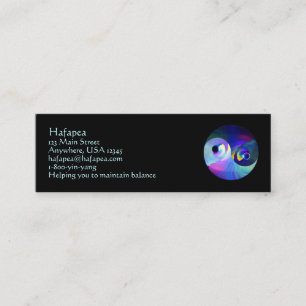 Rainbow Taijitu Yin Yang Mini Visitekaartje