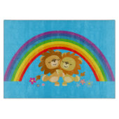 Rainbow Tango-Cute Cartoon Lons snijbord Snijplank (Voorkant)