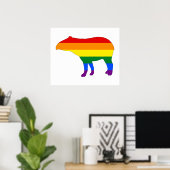 Rainbow Tapir Poster (Thuiskantoor)