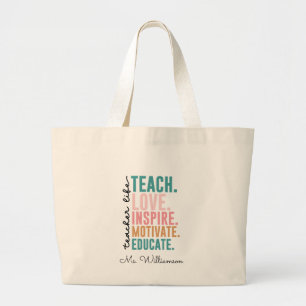 Rainbow Teach Love inspireert de waardering van le Grote Tote Bag