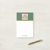 Rainbow Teacher Fun Vibes Student Potlood Post-it® Notes (Op bureau)