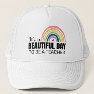 Rainbow Teacher Mooie Dag Trucker Pet