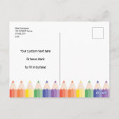 Rainbow Teacher Welkom Kindergarten Sjabloon Briefkaart (Achterkant)
