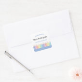 Rainbow Teacher Welkom op school Vierkante Sticker (Envelop)