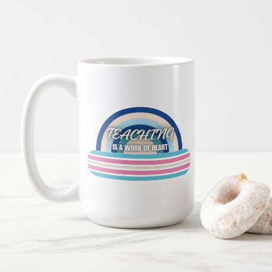 Rainbow Teaching is een werk van hart Koffiemok (Met donut)