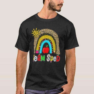 Rainbow Team Sped Speciaal Onderwijs Leraar Terug  T-shirt