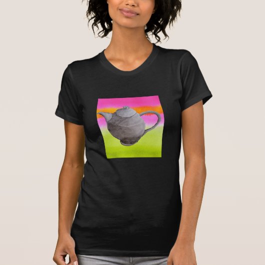 Rainbow Teapot arty tea party T-shirt (Voorkant)