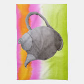 Rainbow Teapot arty tea party Theedoek (Verticaal)