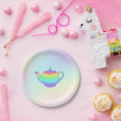 Rainbow Teapot Tea Party Paper Bord (Feest)