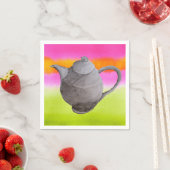 Rainbow teapot tea servetten (Insitu)