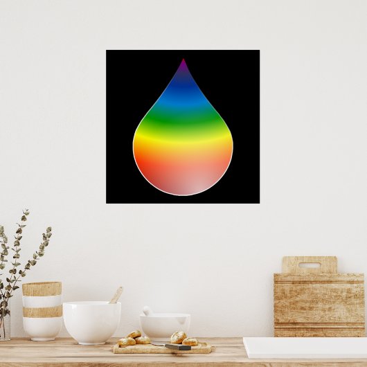 RAINBOW TEARDROP POSTER (Keuken)