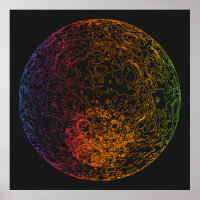 Rainbow Technical Moon Space illustratie 24x24