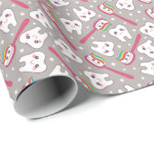 Rainbow Teeth Pattern Cadeaupapier (Rol Hoek)