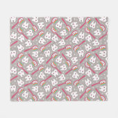Rainbow Teeth Pattern Fleece Deken (Voorkant (Horizontaal))