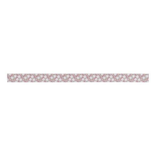 Rainbow Teeth Pattern Grosgrain Lint (Voorkant)