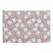 Rainbow Teeth Pattern Kussensloop (Achterkant-Rechts)