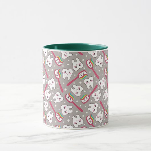 Rainbow Teeth Pattern Mok (Midden)