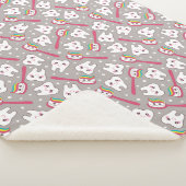 Rainbow Teeth Pattern Sherpa Deken (3/4)