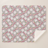 Rainbow Teeth Pattern Sherpa Deken (Voorkant (horizontaal))