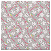 Rainbow Teeth Pattern Stof (Swatch)