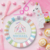 Rainbow Tent Circus Carnaval Verjaardagsfeestje Bo Papieren Bordje (Feest)