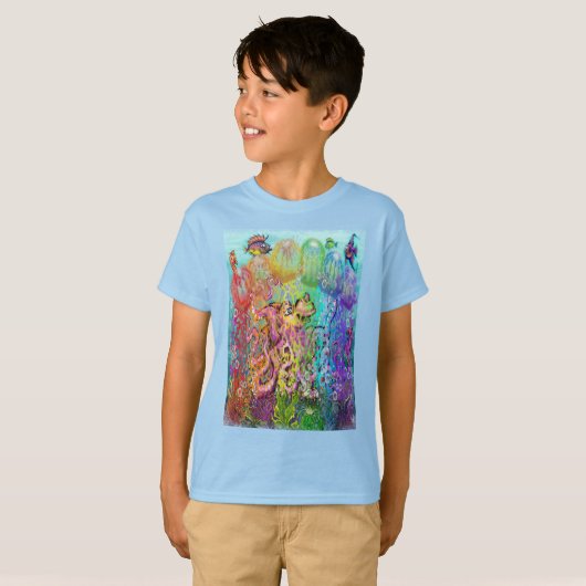 Rainbow Tentacles T-shirt (Voorkant volledig)