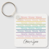 Rainbow Texas, Texas, Texas Sleutelhanger (Voorkant)