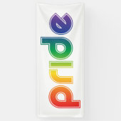 Rainbow Text Gay Pride Banner (Verticaal)